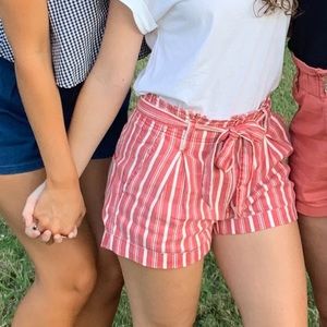 American Eagle Striped Jean Shorts